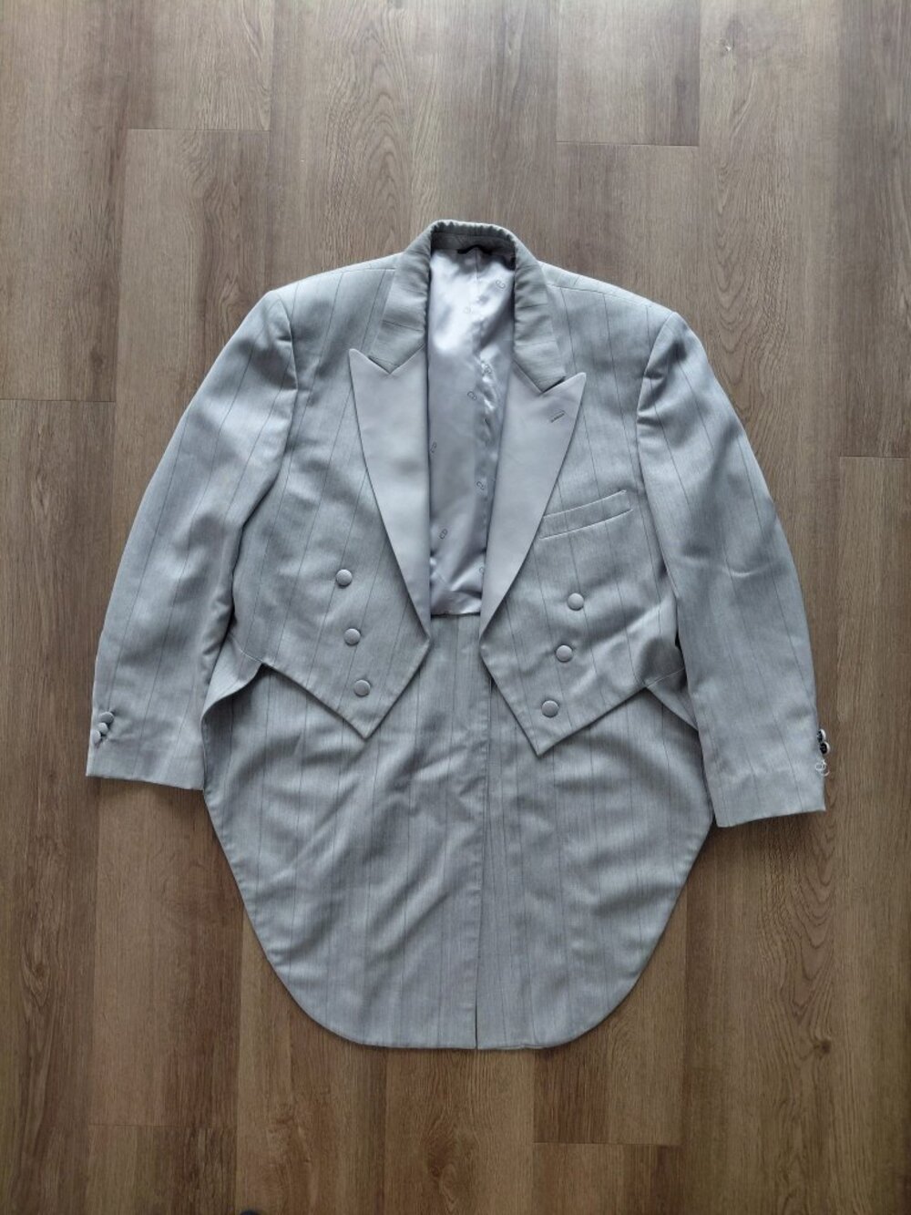Vintage Christian Dior Tailcoat Tuxedo | Men's ~42R / XL | Pinstripe Vintage